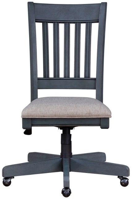 Legends Home Americana Corduroy Blue Office Chair-2