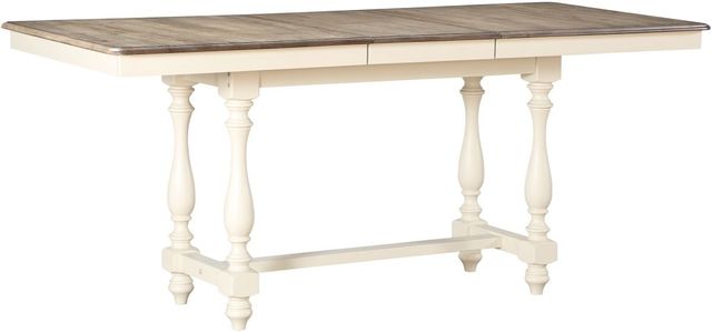 Winners Only® Torrance Gray Top Counter Dining Table with White Base-0