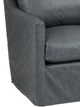 Four Seasons Customizable Miles Leather Extra Large Slipcovered Swivel Glider -1