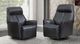 Via Furniture 81 Black Power Swivel Rocker Recliner-1