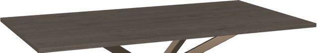 Amisco Customizable Asterisk 71.5" Rectangular Table with Metal Stand-1