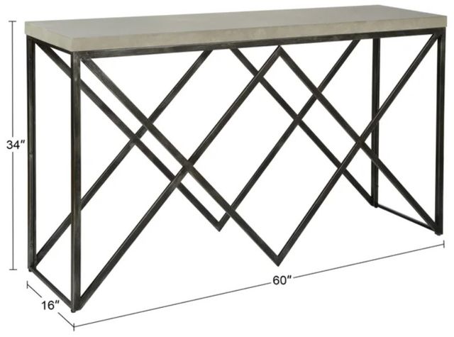 Stylecraft Norman Wyatt Home Ebony/Gray Console Table-2