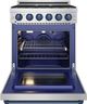 Thor Kitchen Gordon Ramsay Collection 30" Stainless Steel Pro Style Gas Range with Precision Knob Control and Blue Trim-1
