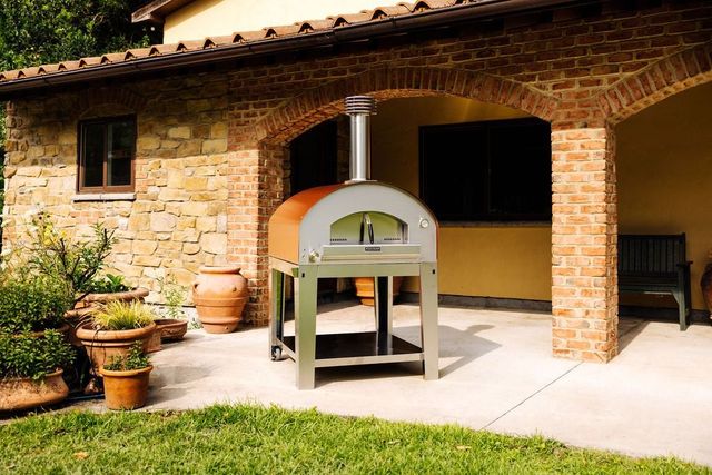 Fontana Forni Roma 39" Gray Pizza Oven -3