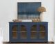 International Furniture Direct Genova Indigo Blue 4-Door Console-2