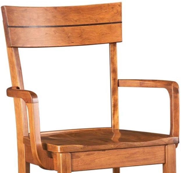 Urban Collections by Yutzy Woodworking Trieste Brown Dining Arm Chair-1