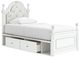 Signature Design by Ashley® Maylilly White Youth Twin Storage Panel Bed-2
