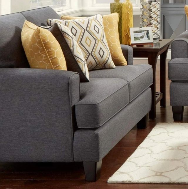 Fusion Furniture Maxwell Gray Dijon Loveseat-0