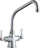 Elkay Chrome Single Hole Concealed Deck Faucet with 8" High Arc Spout and 2" Lever Handles-0
