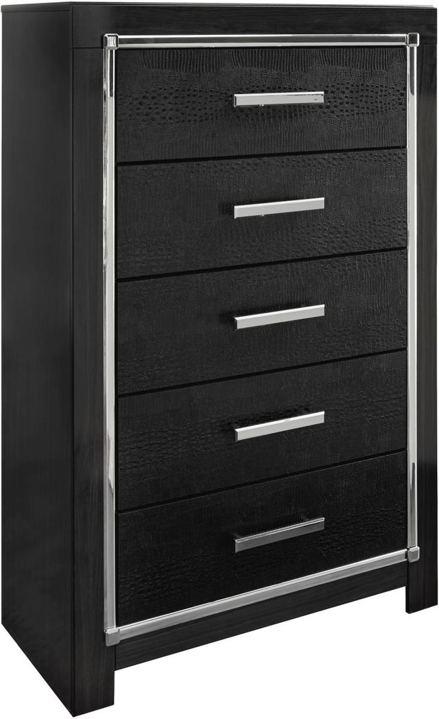 Signature Design by Ashley® Kaydell 4-Piece Black King Upholstered Panel Bedroom Set-3