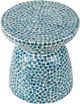 A & B Home Pearl Blue/White Stool-1