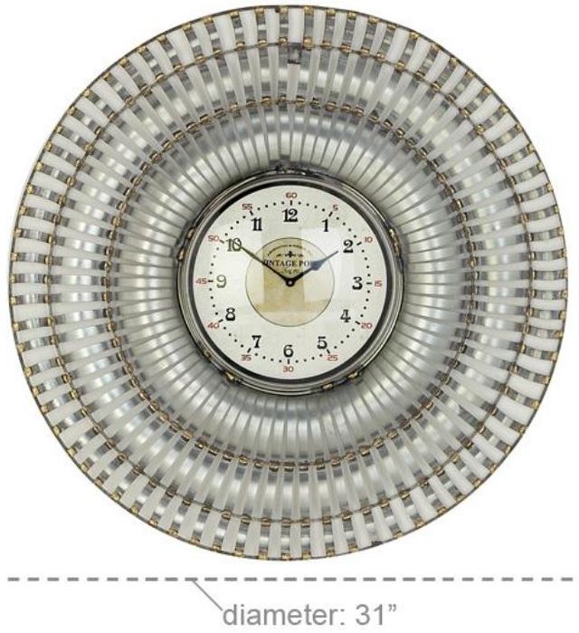 Deco Marche Silver Wall Clock-1
