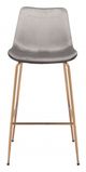 Zuo® Tony Gray and Gold Bar Chair-2
