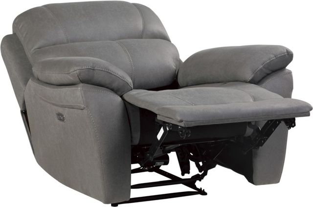Homelegance® Longvale Gray Power Reclining Chair with Power Headrest-2