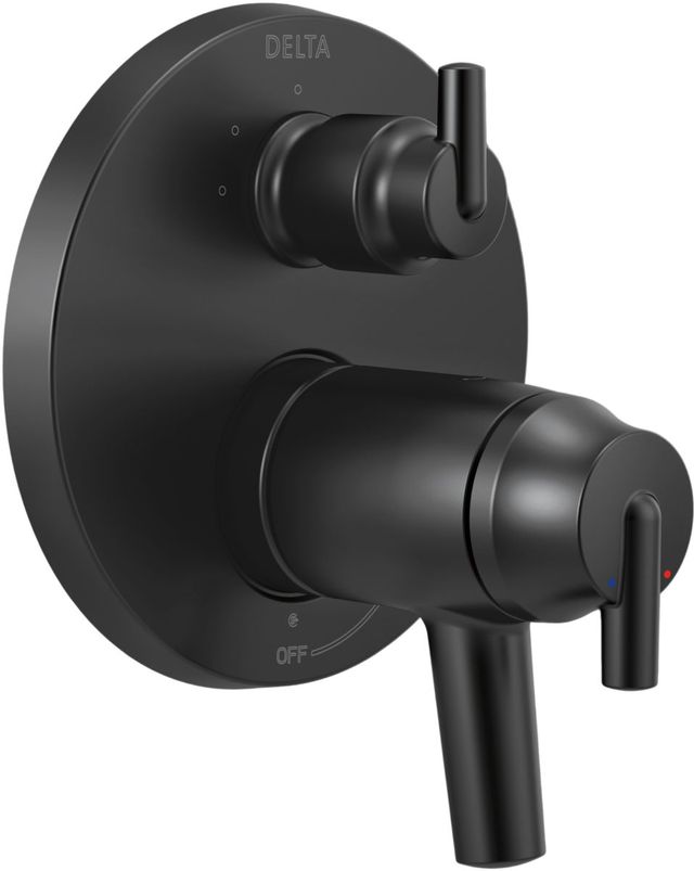 Delta Trinsic® TempAssure® 17T Series Matte Black 2-Handle Valve Trim with 3-Setting Integrated Diverter-0