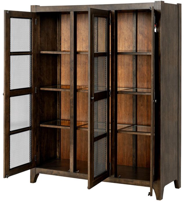 Legacy Classic Lake House Dried Tobacco/Pinecone Display Cabinet-2