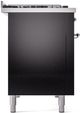 Ilve® Nostalgie II Series 48" Glossy Black Pro Style Dual Fuel Range-3