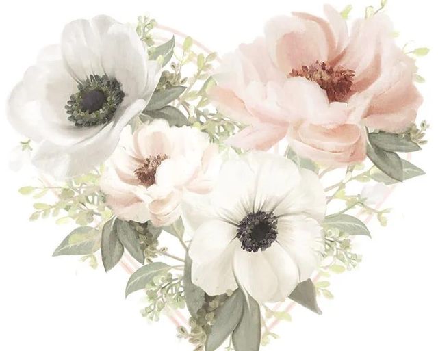 Classy Art Floral Heart by House Fenway Wall Art-1