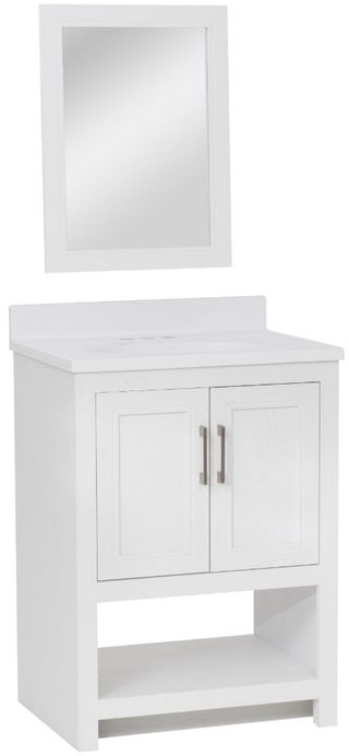 Linon Barkley White 25" Vanity with Mirror