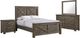Elements International Maverick 4-Piece Antique Gray Queen Panel Bedroom Set-0