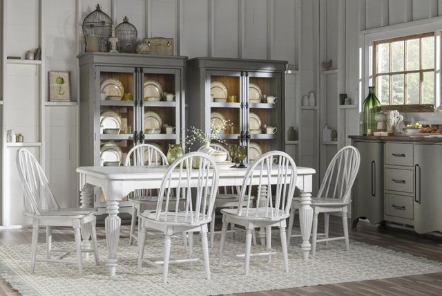 Legacy Classic Vintage Market Picket Fence Windsor V-Shape Dining Side Chair-1