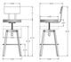 Amisco Customizable Architect Adjustable Stool-3