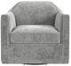 Elements International Hamlin Cement Swivel Chair-3