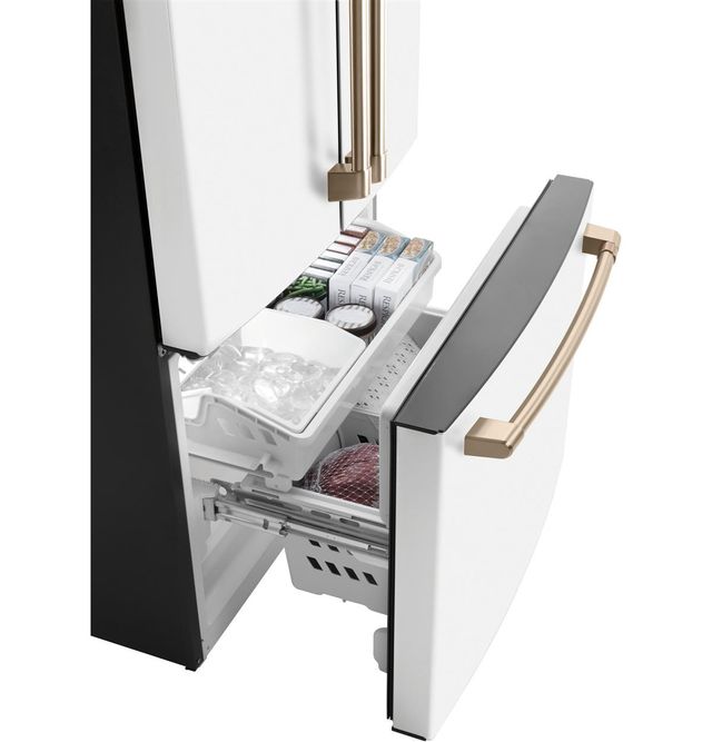 Café™ 33 in. 18.6 Cu. Ft. Matte White Counter-Depth French-Door Refrigerator-4