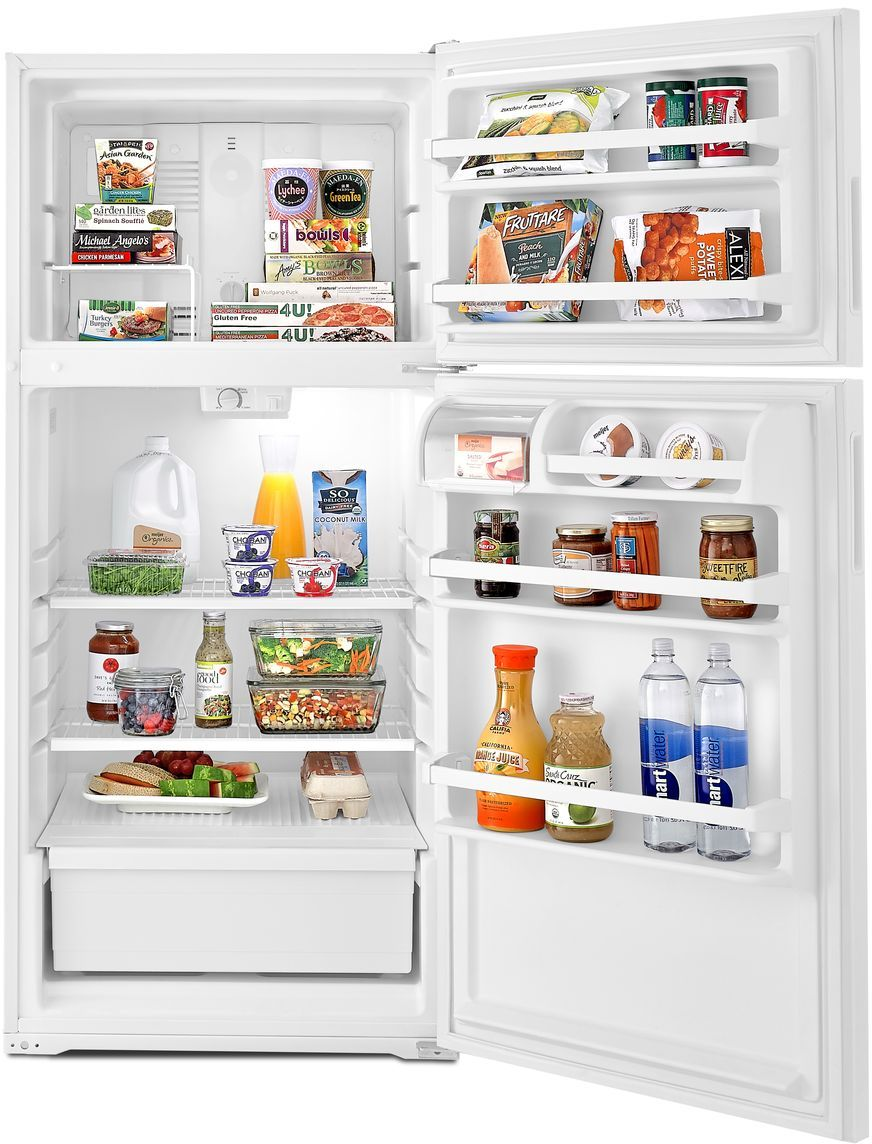 Amana 28 in. 14.3 Cu. Ft. White Top Freezer Refrigerator - Thumbnail 4