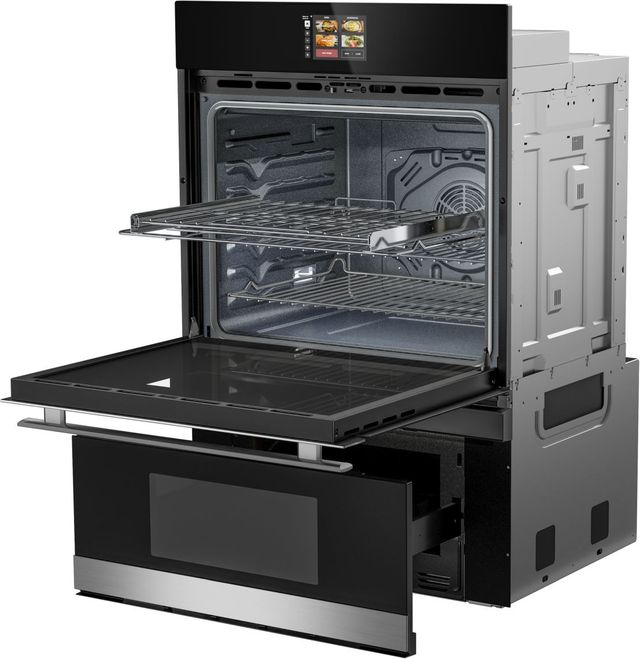 Sharp® 30" Black Smart Convection Electric Wall Oven Combo with Microwave Drawer™ Oven-2