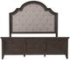 Liberty Furniture Paradise Valley Flax Tweed/Saddle Brown King Upholstered Panel Bed-2
