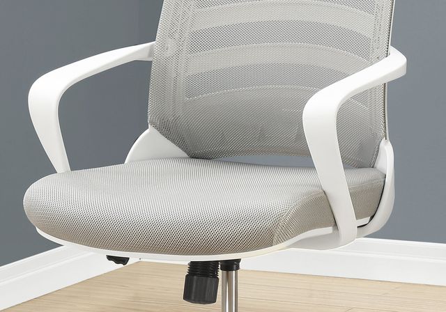 Monarch Specialties Inc. White Mesh Office Chair-2