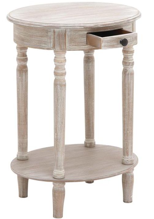 Deco Marche Light Brown Oval Accent Table-0