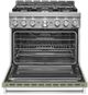 KitchenAid® 36" Avocado Cream Smart Pro Style Gas Range-1