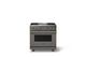 Viking® 5 Series 36" Damascus Gray Pro Style Gas (NG) Range with Brushed Brass Trim-0