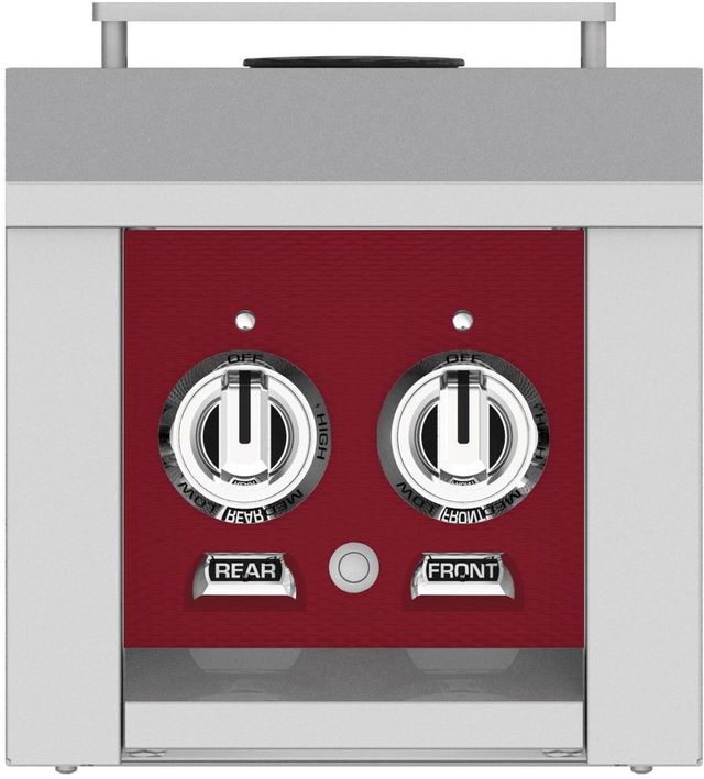 Hestan® AGB Series 12" Burgundy Outdoor Double Side Burner-0