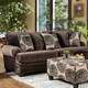 Furniture of America® Bonaventura Brown Sofa-0