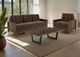 International Furniture Direct Walnut Brown/Reddish Brown Loveseat with Wooden Frame-1
