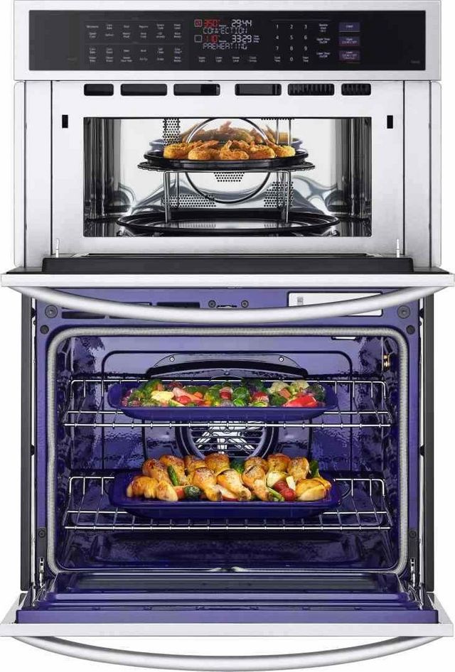 LG 30" PrintProof® Stainless Steel Oven/Microwave Combo Electric Wall Ovens-3