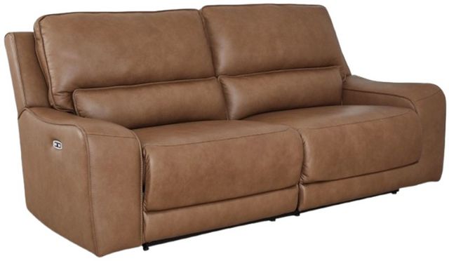 Signature Design by Ashley® DeepWakes Caramel Power Reclining Sofa with Adjustable Headrest