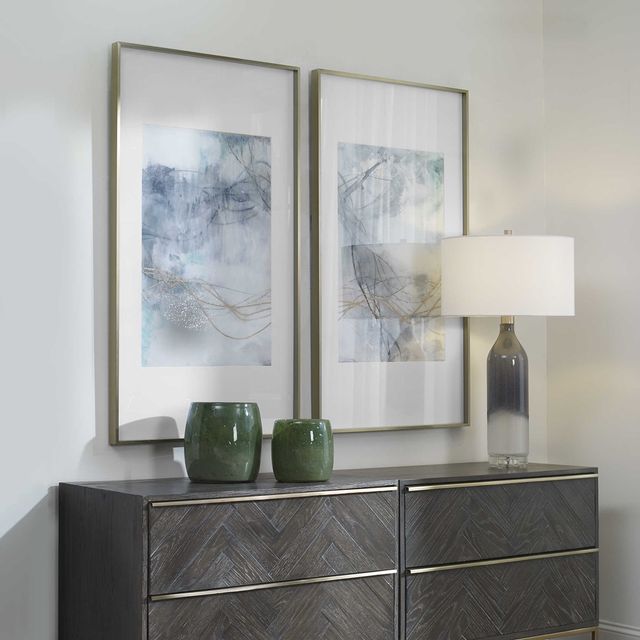 Uttermost® Jennifer Goldberger  2-Piece Undulating Oro Abstract Prints Set-1