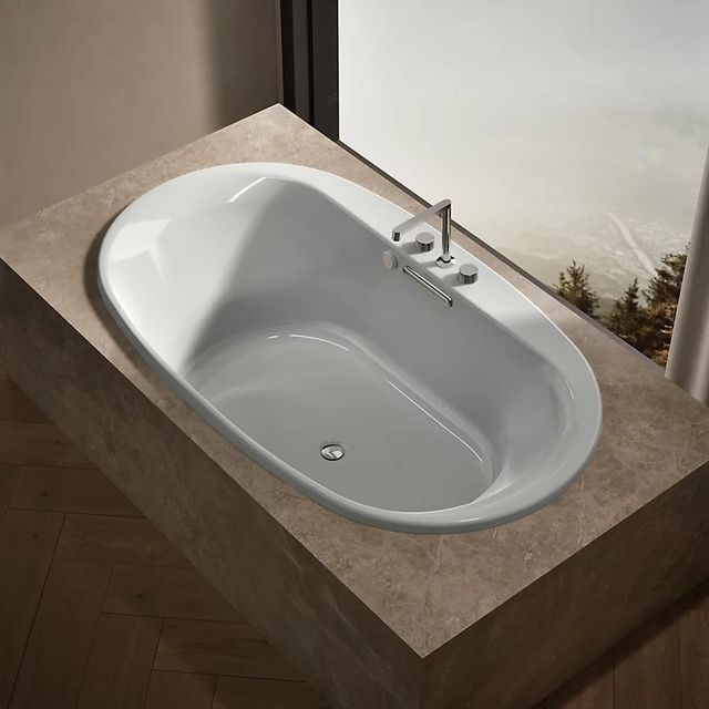 KOHLER® Underscore® Ice Grey 71.5" x 41.5" Drop-in Heated BubbleMassage™ Air Bath with Bask® Heated Surface-1