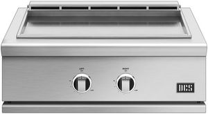 front view of the DCS Series 9 30" Stainless Steel Natural Gas Griddle