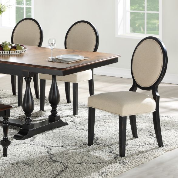 Winners Only® Torrance Ebony/White Dining Side Chair-1