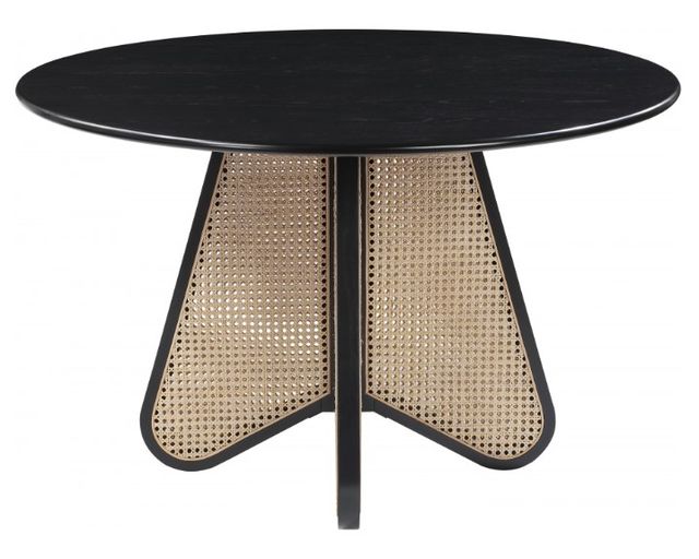 Meridian Furniture Butterfly Black/Natural Dining Table with Natural Base-1