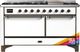 Ilve® Majestic III 60" Custom Pro Style Dual Fuel Liquid Propane Range with Solid Door and Burnished Trim-0