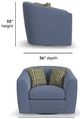 Flexsteel® Customizable Jewel Fabric Swivel Chair-4