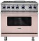 Viking® 7 Series 36" Blush Pro Style Dual Fuel Range with Griddle-0