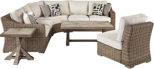Signature Design by Ashley® Beachcroft 4-Piece Beige/Brown Fabric