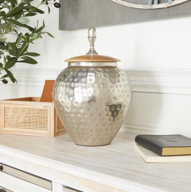Deco Marche Silver 12" Decorative Jars-3
